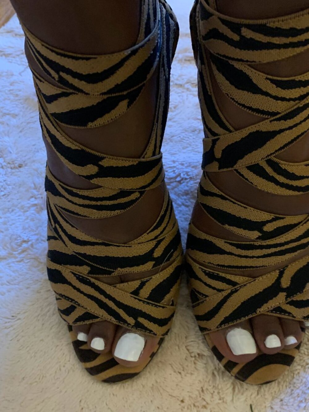 Animal print sandals